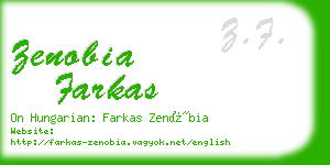 zenobia farkas business card